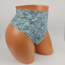Lane Bryant Cacique Comfort Bliss Thong 22/24 Plus Panties Gray Green Floral