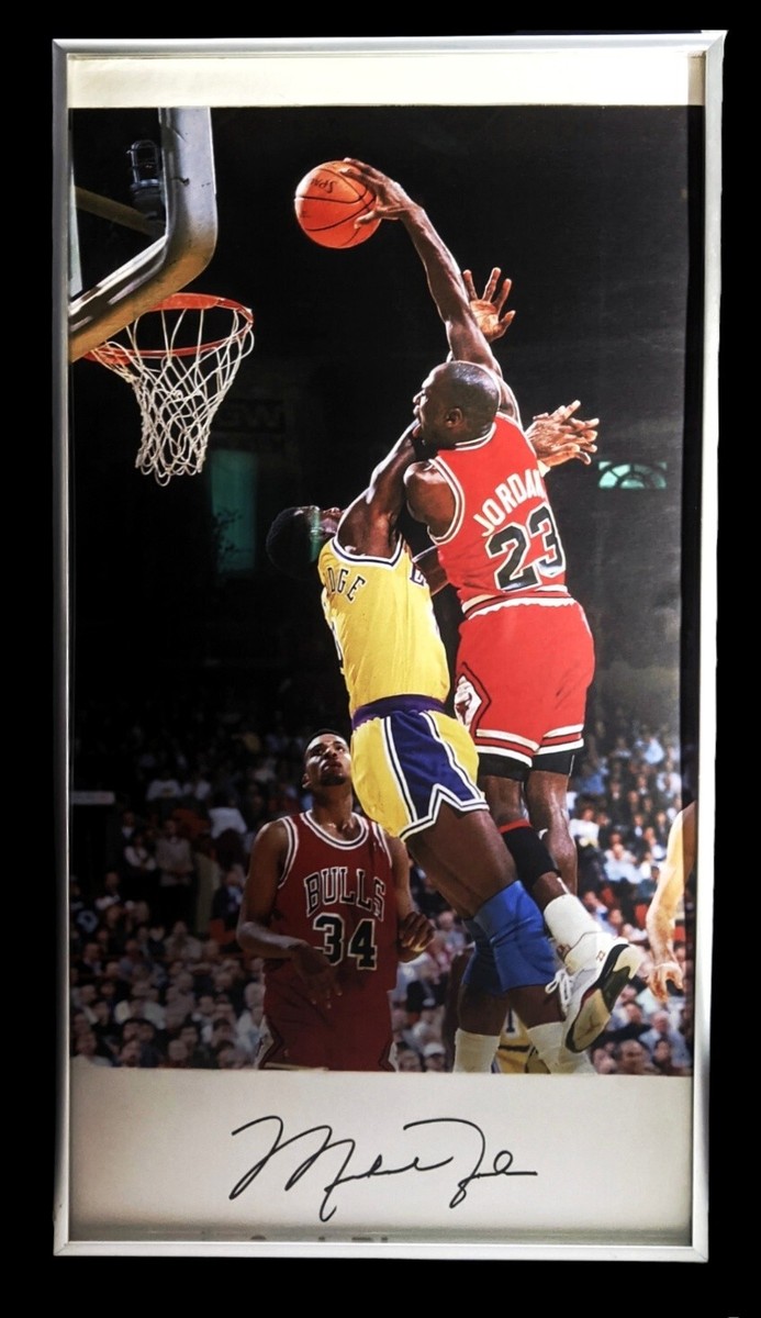 Michael Jordan Dunk Autograph Signed Jsa loa Photo Bulls Nba