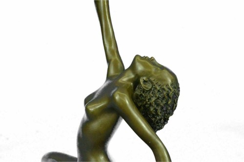 Bronce METAL Arte Artesanal Escultura Clásica Mujer Desnudo Posando Estatuilla - Imagen 7 de 7