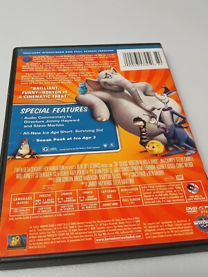 Dr. Seuss Horton Hears a Who (DVD, 2008) Wide Screen & Full Screen