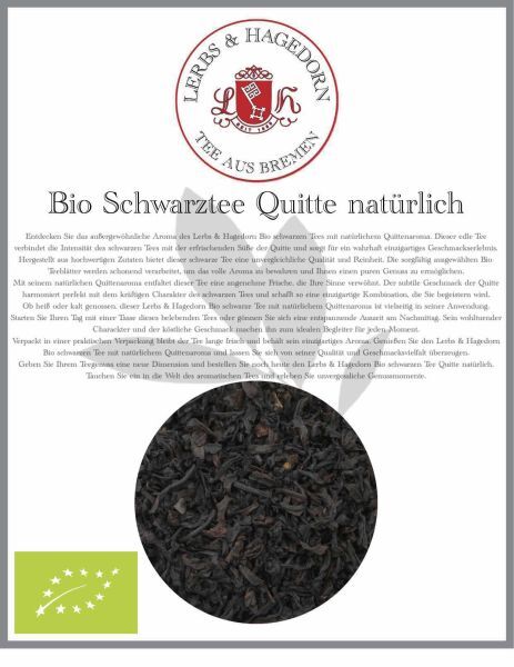 Bio Quitte natürlich 1kg Schwarztee