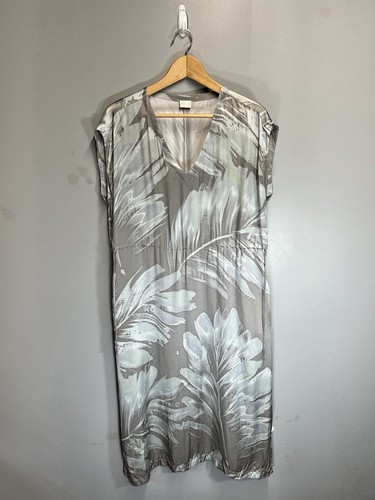 Poetry Beach Dress Size 12 Relaxed Fit 100% Silk Pockets Holiday Causal Cruise