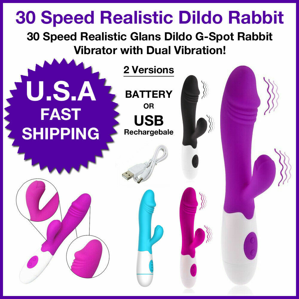 Vibromasseur Rabbit Multi-Vitesses - Etanche - Stimulation G-Spot Et Clitoridienne - Silicone