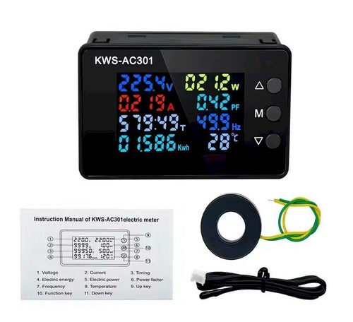 Electric Power Consumption Watt Meter Usage Meter 120/240 VAC 0-100 Amps #E12B - Picture 1 of 15