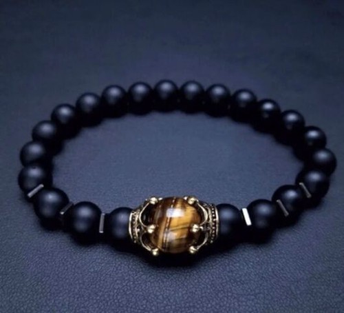 Crystal Gemstone Bead Bracelet Natural Stone Stretch Healing Jewellery Gift 8mm - Picture 3 of 10