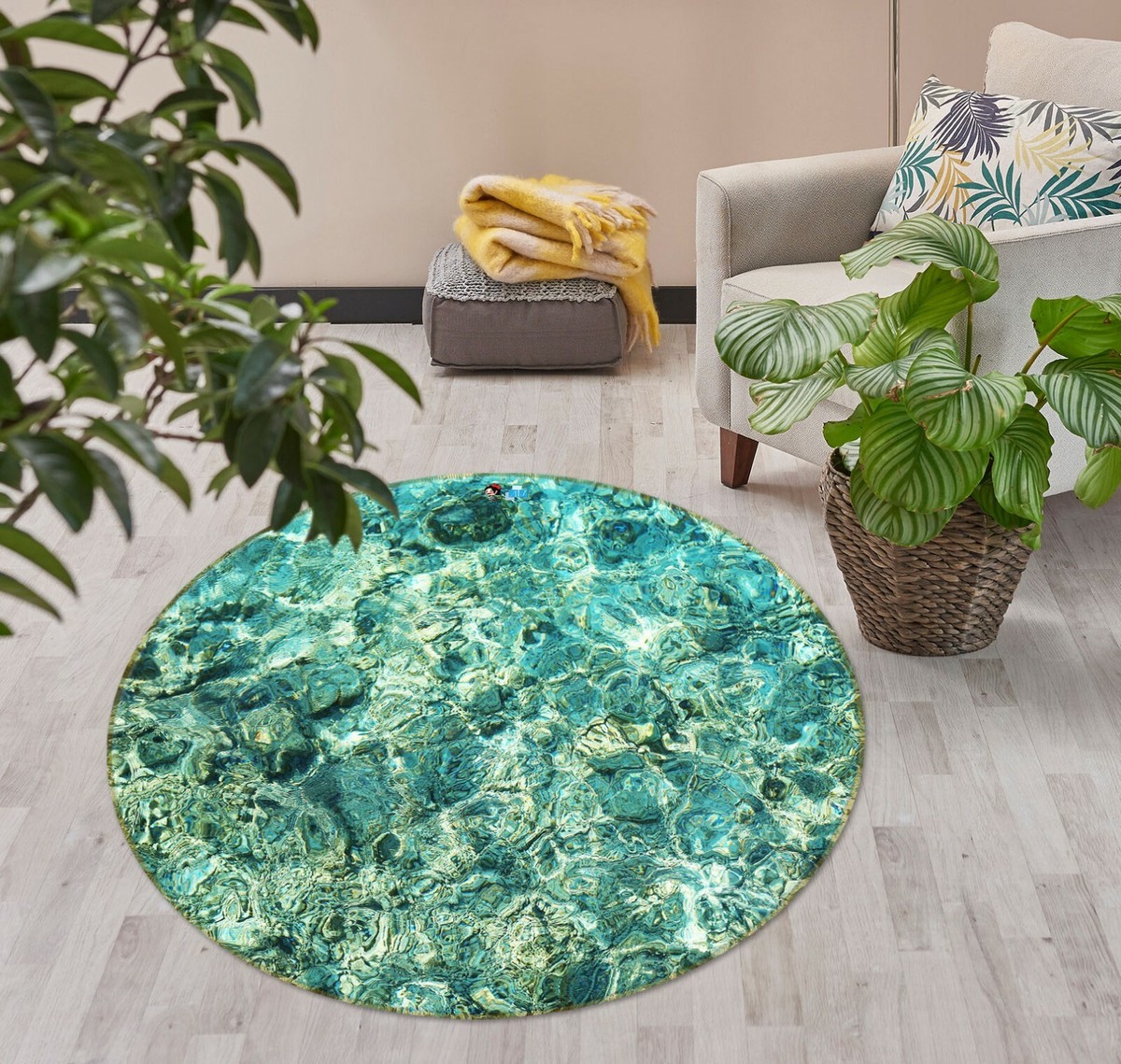 3D Blue Water Stones NA13156 Game Rug Mat Elegant Photo Carpet Mat