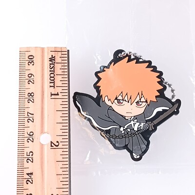 Ichigo Kurosaki Bleach Capsule Rubber Mascot Keychain Bandai From