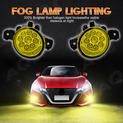 2x New Bumper Yellow LED Fog Light Lamp Driver For NISSAN MAXIMA 2007-2015 US