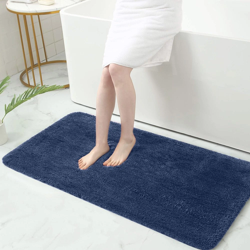 Navy bath mat deals