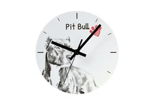 Pit Bull clock with a picture of a dog Art-Dog