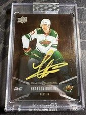 2021-22 Upper Deck Clear Cut Brandon Duhaime Black Amber Rookie Autograph #BABD