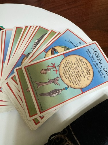 1988 MEDICINE CARDS WITH VELVET BAG AND BOOK- Sold As Is. 88 Cards Total - Picture 3 of 9