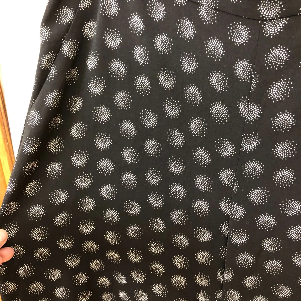 Halogen Wide Leg Ivory Black Solar Dot Nordstrom Elastic Waist Pants SZ L NWT - Image 3 of 4