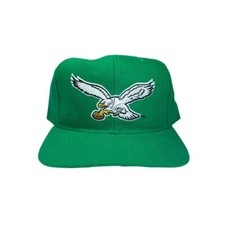 Vtg Rare NFL Philadelphia Eagles Kelly Green New Era Pro Model Wool Snapback Hat