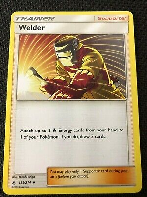 Pokemon TCG SM Unbroken Bonds 189/214 Welder Trainer Card