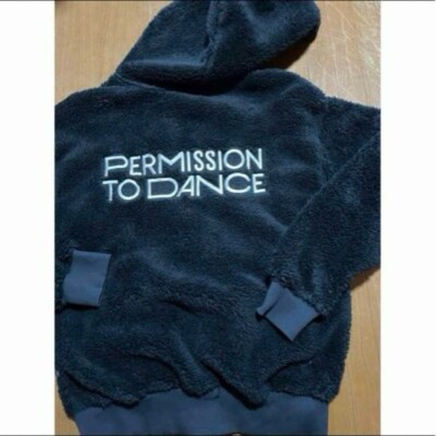 BTS PTD フリース パーカー  Permission to Dance M BTS PERMISSION TO DANCE PTD FLEECE ZIP-UP HOODIE black USED