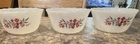 Fire King Primrose Custard Cups Set Of 3 Vintage Milk Glass Made In USA