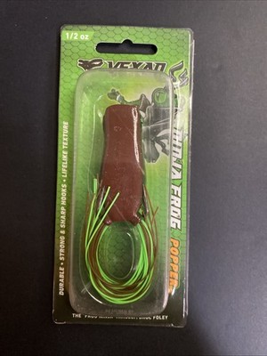 Vexan Ninja Frog Popper Topwater Lure Black/Red 1/2oz