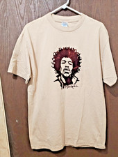 Vintage Y2K Jimi Hendrix Velvet Graphic Men’s L Brown T-Shirt Rock Blues Music L