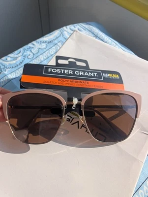 Foster Grant Nude & Gold Women's Sunglasses UV Protection 100% BNWT RRP £24 - Image 1 of 4