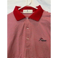Fairway & Greene Golf Polo Shirt Striped SAWGRASS Country Club Embroidered L
