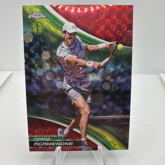 2025 Topps Chrome #267 Franco Agamenone Red Geometric Refractor /5