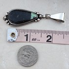 Blackjack Turquoise Pendant Navajo US Native made signed Etta Endito — photo 5