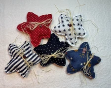 Patriotic ~ Americana Star Bowl Fillers ~ Tiered Tray Tucks ~ Set of 5