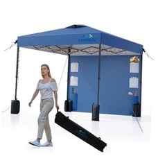 8X8 Pop Up Canopy Tent,Removable Pockets Sidewall for Extra Blue 8X8 FT