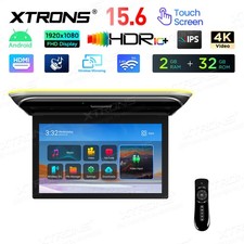 XTRONS Flip Down 15.6" Car Roof Monitor Android Touch Screen 4K HDMI WiFi 2 32G