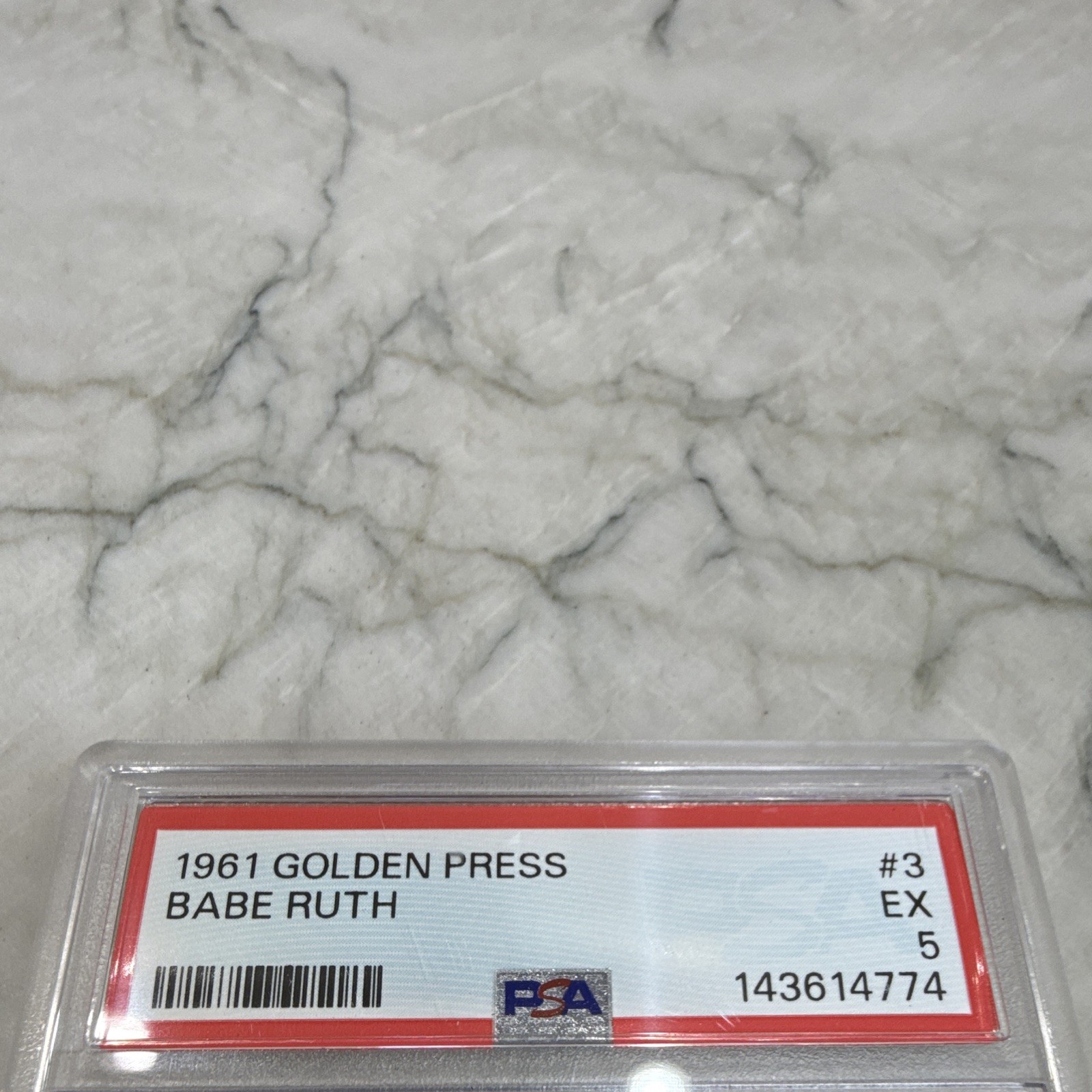Golden Press 1961 Hall of Fame Babe Ruth #3 New York Yankees PSA 5 Graded view 4
