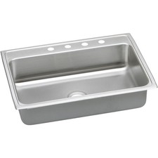 Elkay LRAD312260 Lustertone 31" Drop In Single Basin Stainless - 1 Faucet Hole