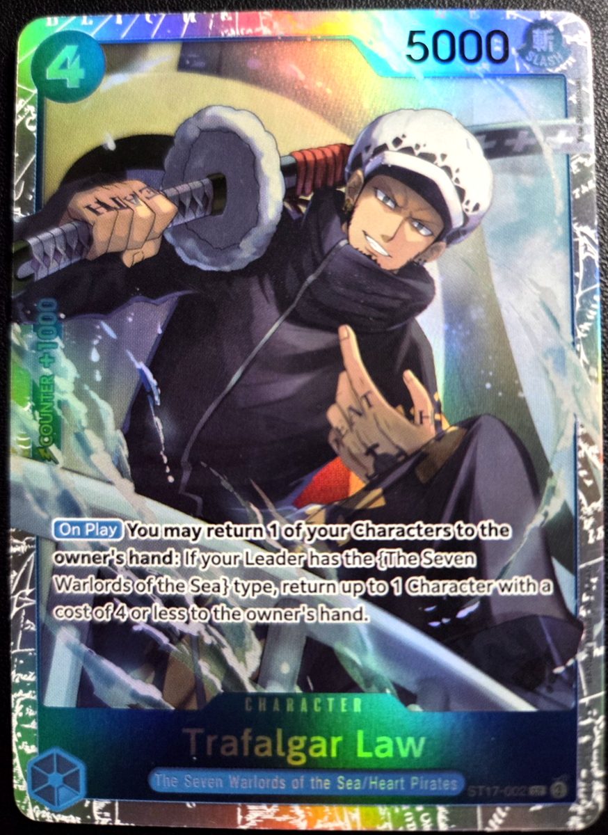 Trafalgar Law ST17-002 SR ONE PIECE Tcg Card Game NM Blue Reprint