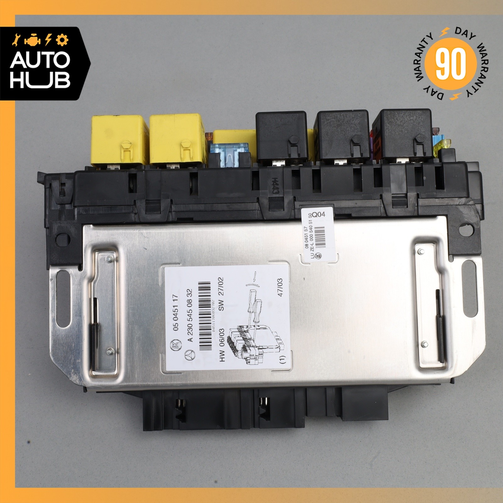 03-12 Mercedes R230 SL500 SL55 AMG Front Left SAM Fuse Box Control Module OEM