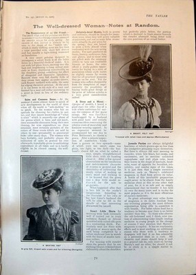 Alter Druck Schlittschuhhut Filzhut Hemery New Darracq Weltrekord Geschwindigkeit 1906 20.