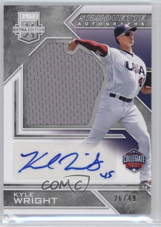 2016 Panini Elite Extra Edition Silver 26/49 Kyle Wright #USA-KW Auto 02d2