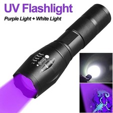 Super Bright 120000lm UV Torch Ultra Violet Flashlight Blacklight Light Lamp LED