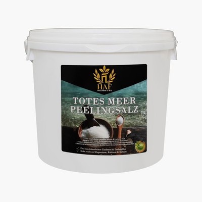 HAF Premium Totes Meer Peelingsalz 1 x 5 kg Eimer Naturrein Vegan Körperpeeling