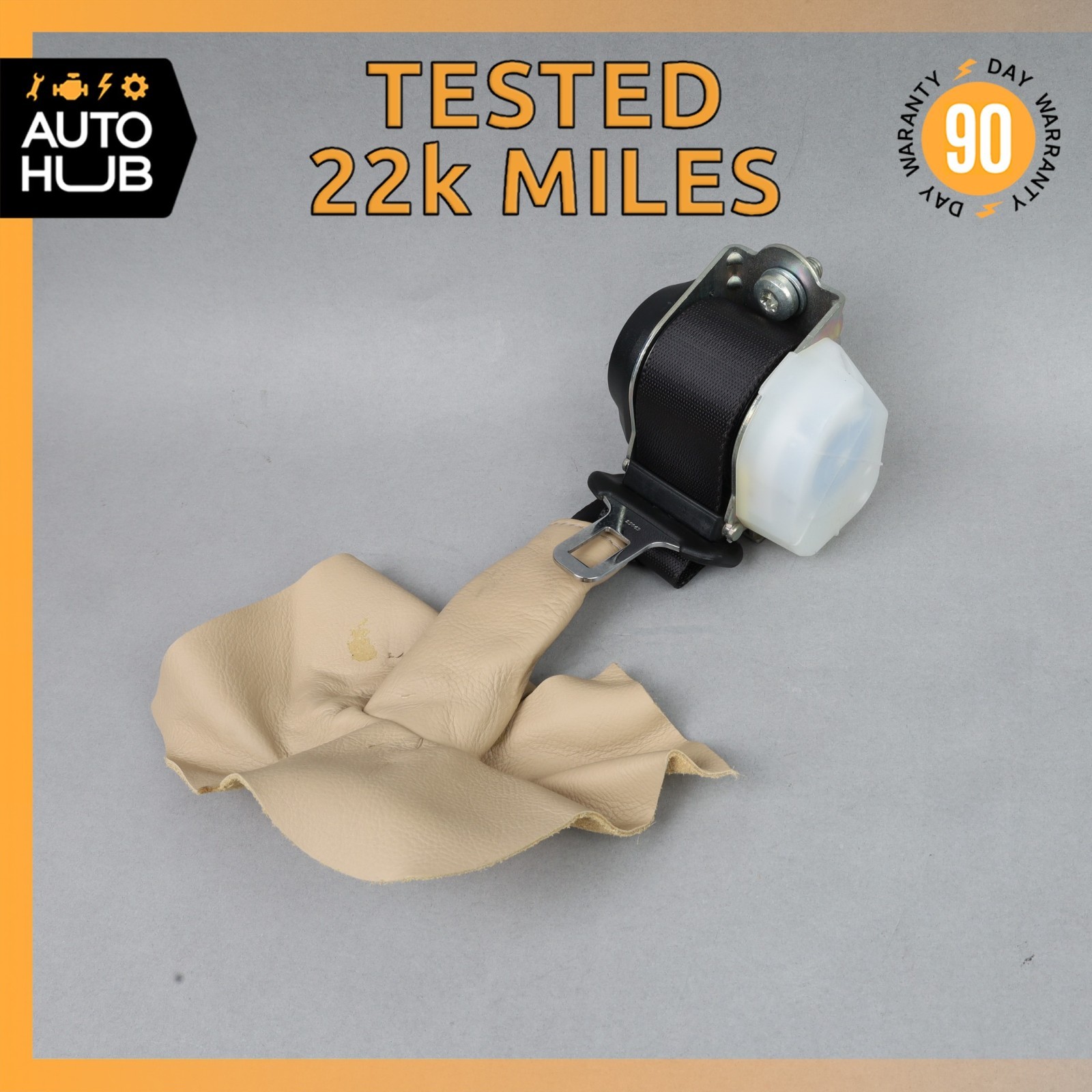 08-18 Aston Martin DB9 Vanquish Rear Side Seat Belt Beige 4G43611B68CFW OEM 22k