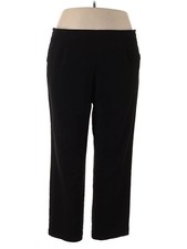 Briggs New York Women Black Casual Pants 18 Plus
