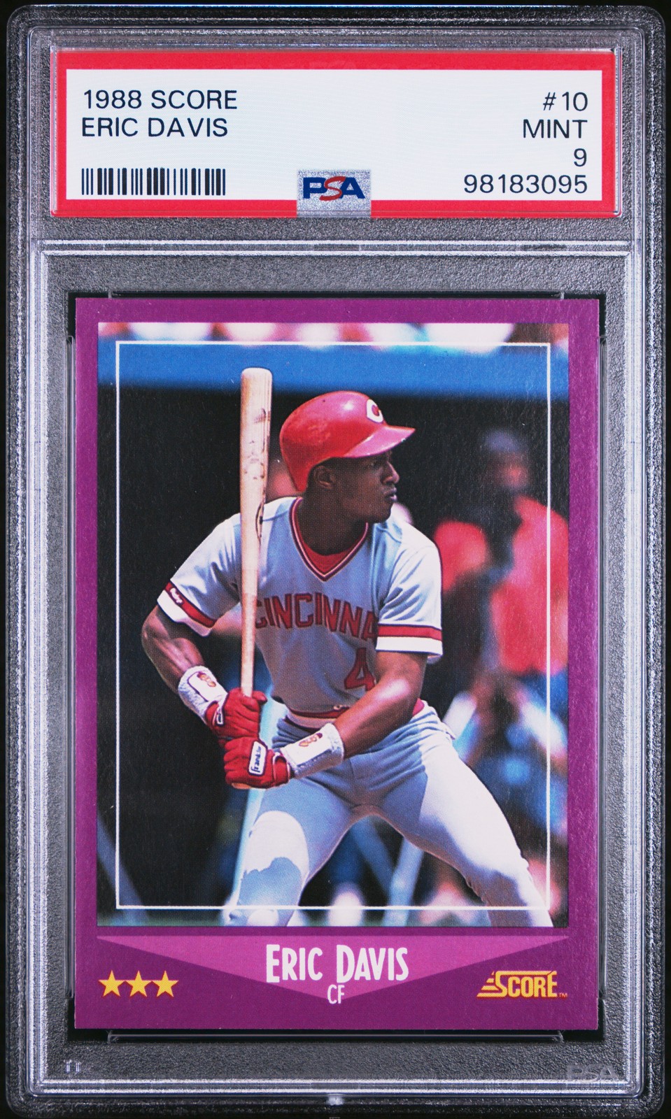 1988 SCORE #10 ERIC DAVIS PSA 9