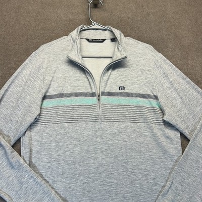 Travis Mathew Twist of Lime 1/4 Zip Men's Medium Pullover Modal Blend Comfort