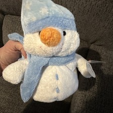 Ty Pluffies 2004 WINDCHILL the Christmas Snowman 8"  Stuffed Animal Toy