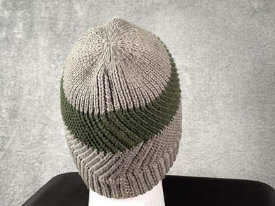 Patagonia Gray Ribbed Knit Visor Beanie Patagonia Beanie Mens One Size Gray Green Visor Brim Bill  main image 4