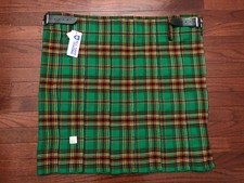 NEW KILT MENS SIZE 48 GREEN PLAID TRADITIONAL ALL SAFE TRADING NWT