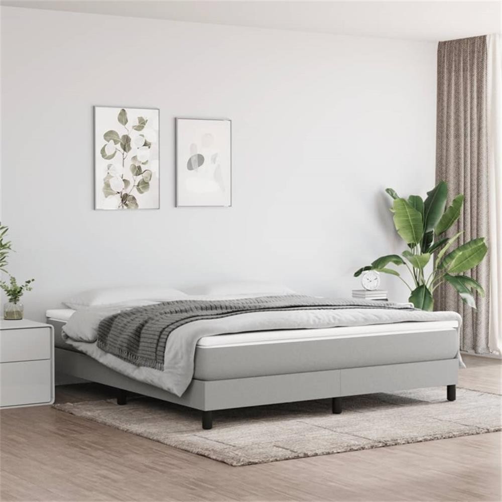 Without Mattress In Light Gray