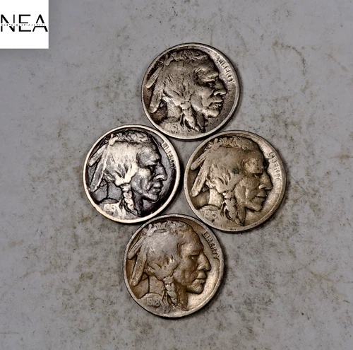 1913 TY1 + 1913 TY2 + 1915 + 1918 Buffalo Nickel Set/Lot ~ VG-VF ~ ZBL39