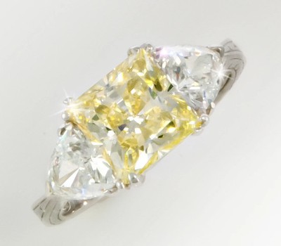 3 Ct Princess Cut Simulated Citrine Women's Hoop Ring 14k White Gold Plated