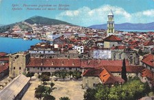 Split Croatia Panorama-Cathedral of Saint Domnius Bell Tower Postcard