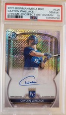2023 Bowman Chrome Auto CAYDEN WALLACE Rookie Autograph Card PSA 10 NATIONALS SP